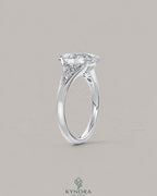 Vintage Oval Moissanite Pavé Engagement Ring in 925 Silver