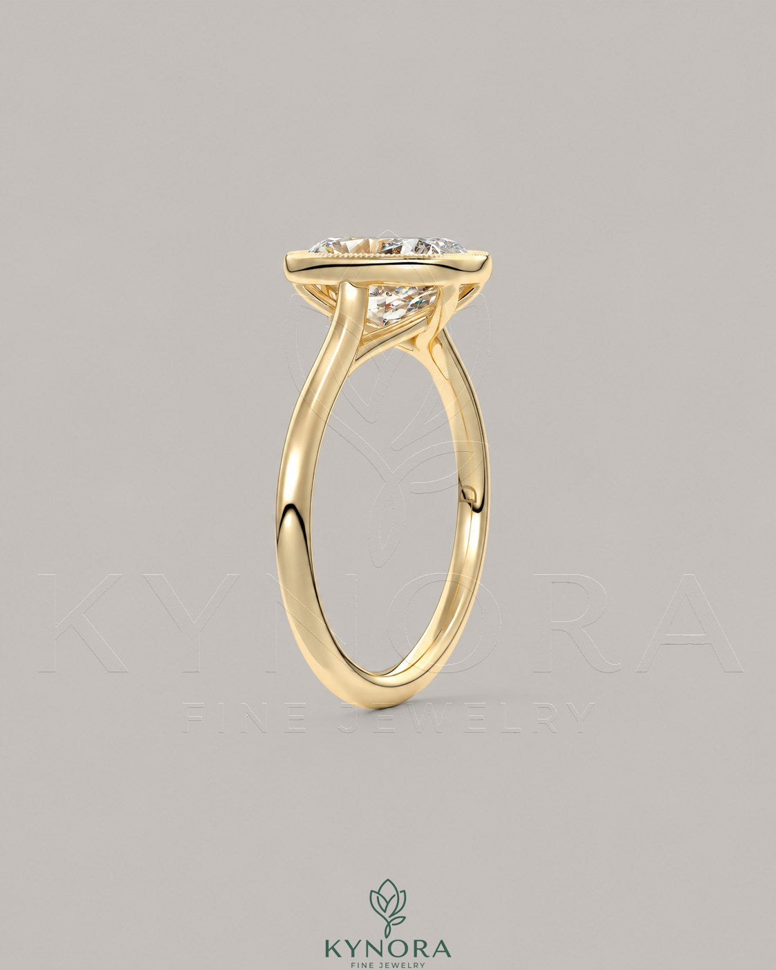 Cushion Moissanite Milgrain Bezel Engagement Ring 925 Silver