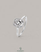 Cushion Moissanite Milgrain Bezel Engagement Ring 925 Silver