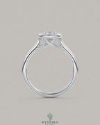 Cushion Moissanite Milgrain Bezel Engagement Ring 925 Silver