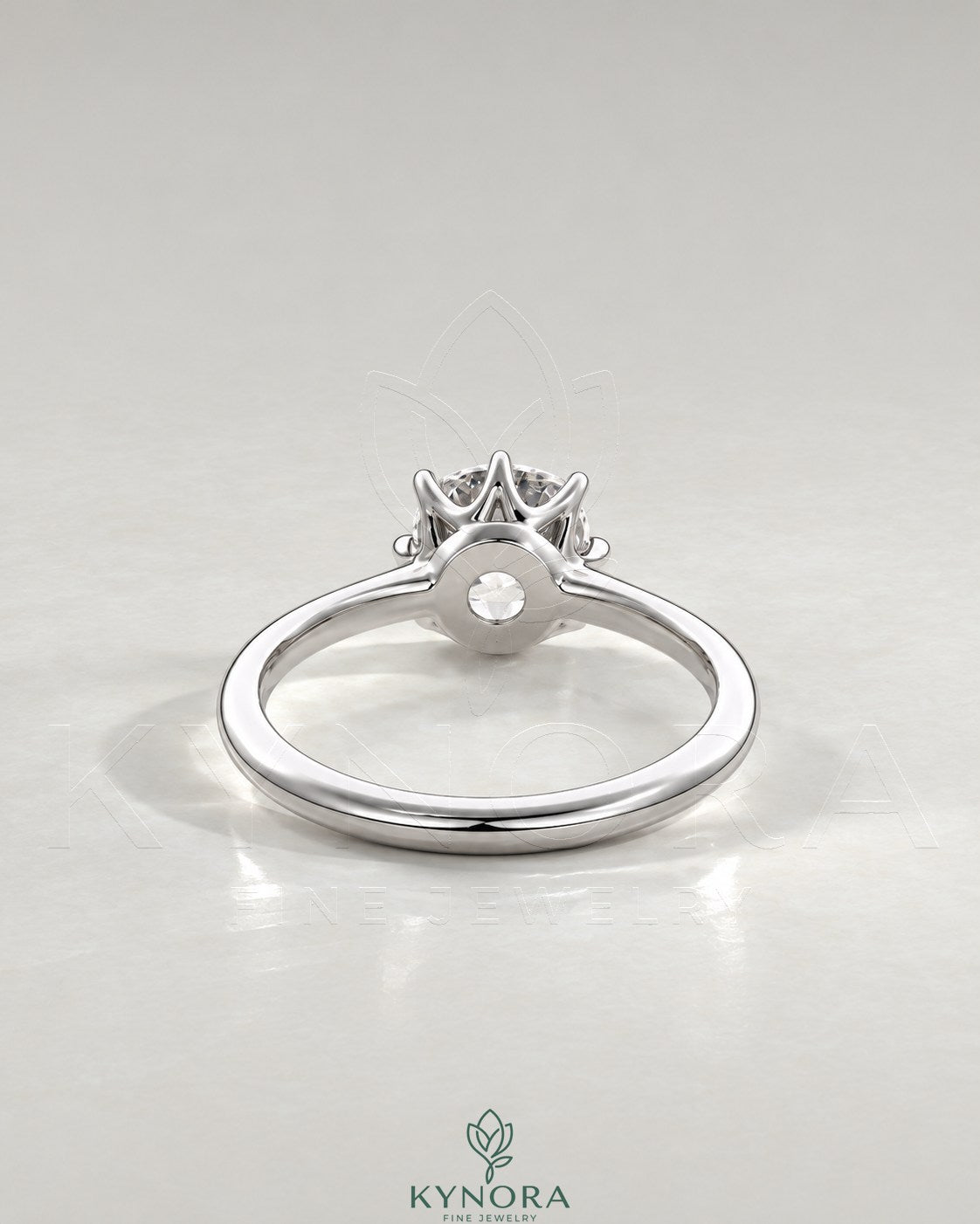2-karätiger Solitär-Verlobungsring mit birnenförmigem Diamanten in Ost-West-Ausrichtung, Krappenfassung und geschwungener Ringschiene