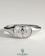 Kynora CJ 2ct elongated cushion cut diamond engagement ring with east-west bezel solitaire and signet band design.