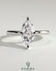 Kynora CJ 2ct marquise claw solitaire engagement ring with hidden halo, showcasing a sparkling marquise diamond and elegant band.