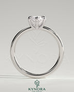 Kynora CJ 2ct marquise claw solitaire engagement ring with six prongs, featuring a sparkling marquise-cut diamond.