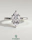 Kynora CJ 2ct marquise claw solitaire engagement ring with petal gallery and accent leaf details, crafted in elegant gold.