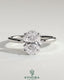 2ct Oval Claw Solitaire with Petal Gallery and Accented Tiara Detail Engagement Ring