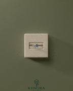 Kynora CJ 2ct round diamond solitaire engagement ring with hidden halo, tapered band, and cathedral high setting.