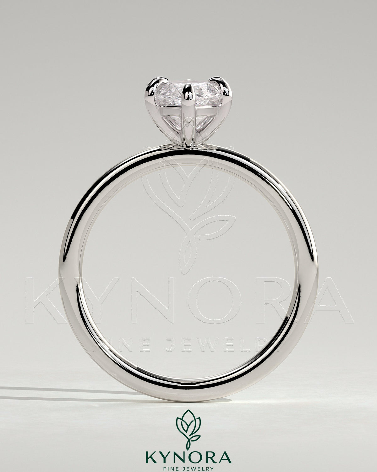 Kynora CJ classic 2ct marquise claw solitaire engagement ring with a sparkling marquise diamond and sleek band design.