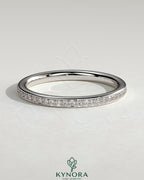 Kynora CJ Classic Bead Set Micropave Band wedding ring with delicate bead detailing and sparkling micropave setting.