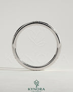 Kynora CJ Classic Clustered Hammer Set wedding ring with multiple small diamonds, elegant wedding band for women.