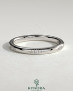 Kynora CJ Classic Clustered Hammer Set wedding band with textured design and sparkling details, crafted for elegant wedding jewelry.