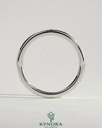 Kynora CJ classic hammer set wedding ring band with a sleek, polished finish, ideal for wedding or special occasion jewelry.