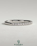 Kynora CJ Classic Two Third Pave Band wedding ring with intricate diamond detailing on a sleek gold band.