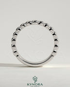 Kynora CJ fluted wedding band with a sleek, rounded design, perfect for a stylish cigar wedding ring.