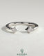 Kynora CJ Kite Accent Stone open band wedding ring with sparkling stones and sleek design, crafted for elegant wedding jewelry.
