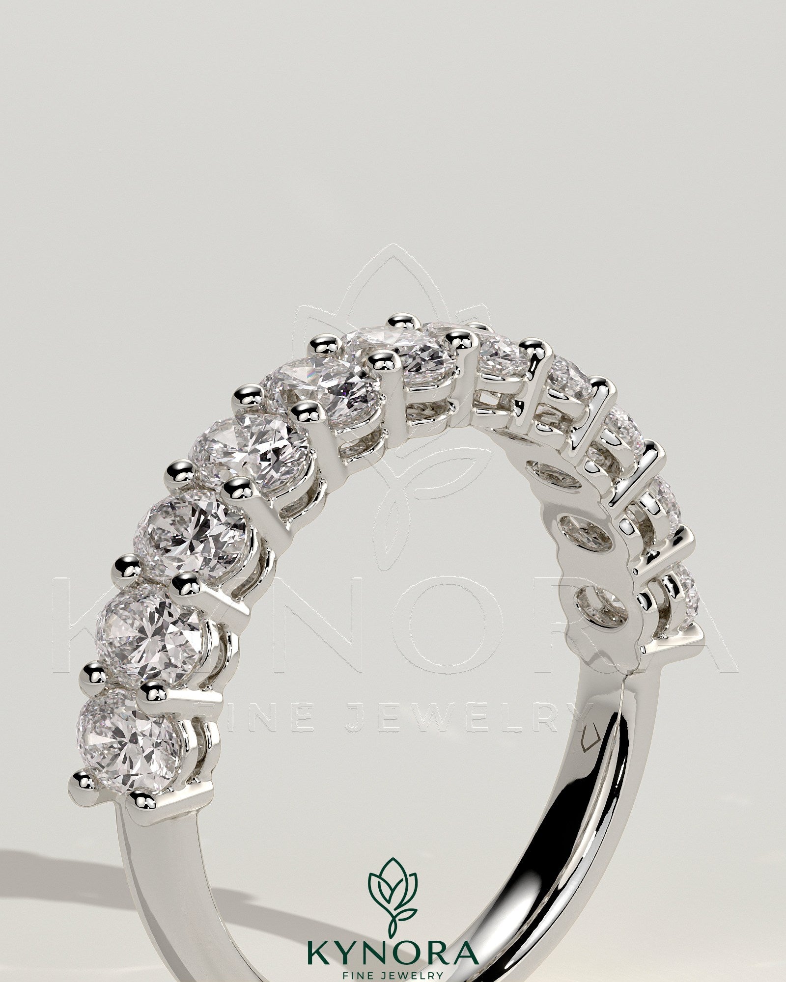 Oval Oval Eternity Band Wedding Ring Secondary image