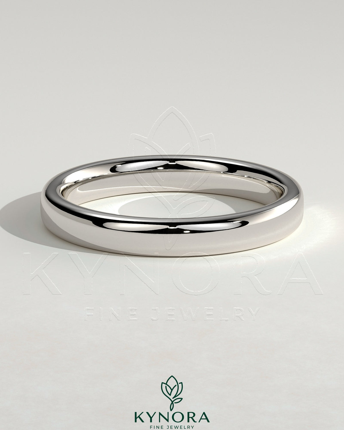 Kynora CJ Princess Princess Channel Set Wedding Ring, elegant gold wedding band with channel-set princess cut diamonds.