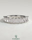 Kynora CJ Radiant Eternity Band Wedding Ring with sparkling gemstones, showcasing a continuous circle of brilliance.