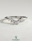 Kynora CJ round accent wedding band with curved design and sparkling stones on polished gold band for elegant bridal jewelry