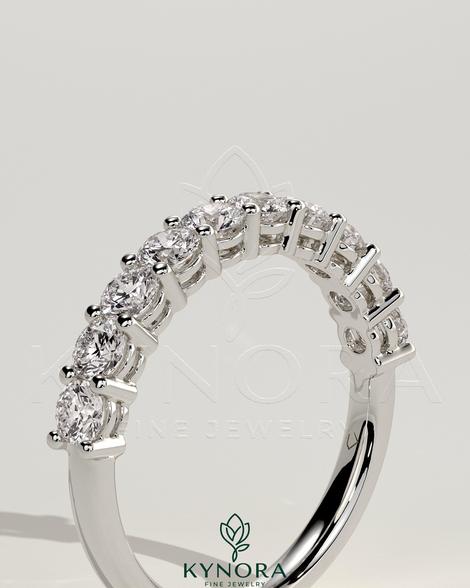 Round Round Eternity Band Wedding Ring Imagen secundaria del producto