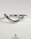 Kynora CJ Wave Band Wedding Ring with sleek, polished design, crafted for elegant wedding jewelry.