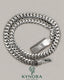10mm plain Cuban link chain necklace in 10K white gold, stylish hip-hop jewelry from Kynora Jewels.