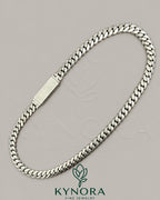10mm plain Cuban link chain necklace in 10K white gold, hiphop style, by Kynora Jewels showing the detailed chain design