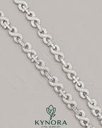 Sterling silver Cuban link chain and pendant set with 10mm VVS moissanite diamonds from Kynora Jewels hiphop jewelry collection.
