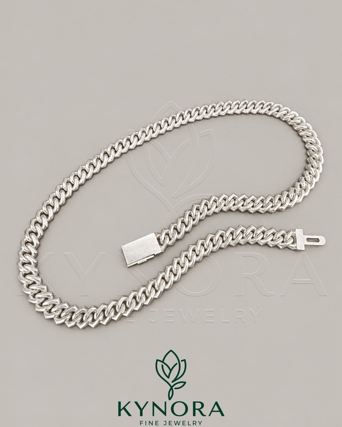 10MM VVS Moissanite 925 Sterling Silver Cuban link Chain Zweitbild