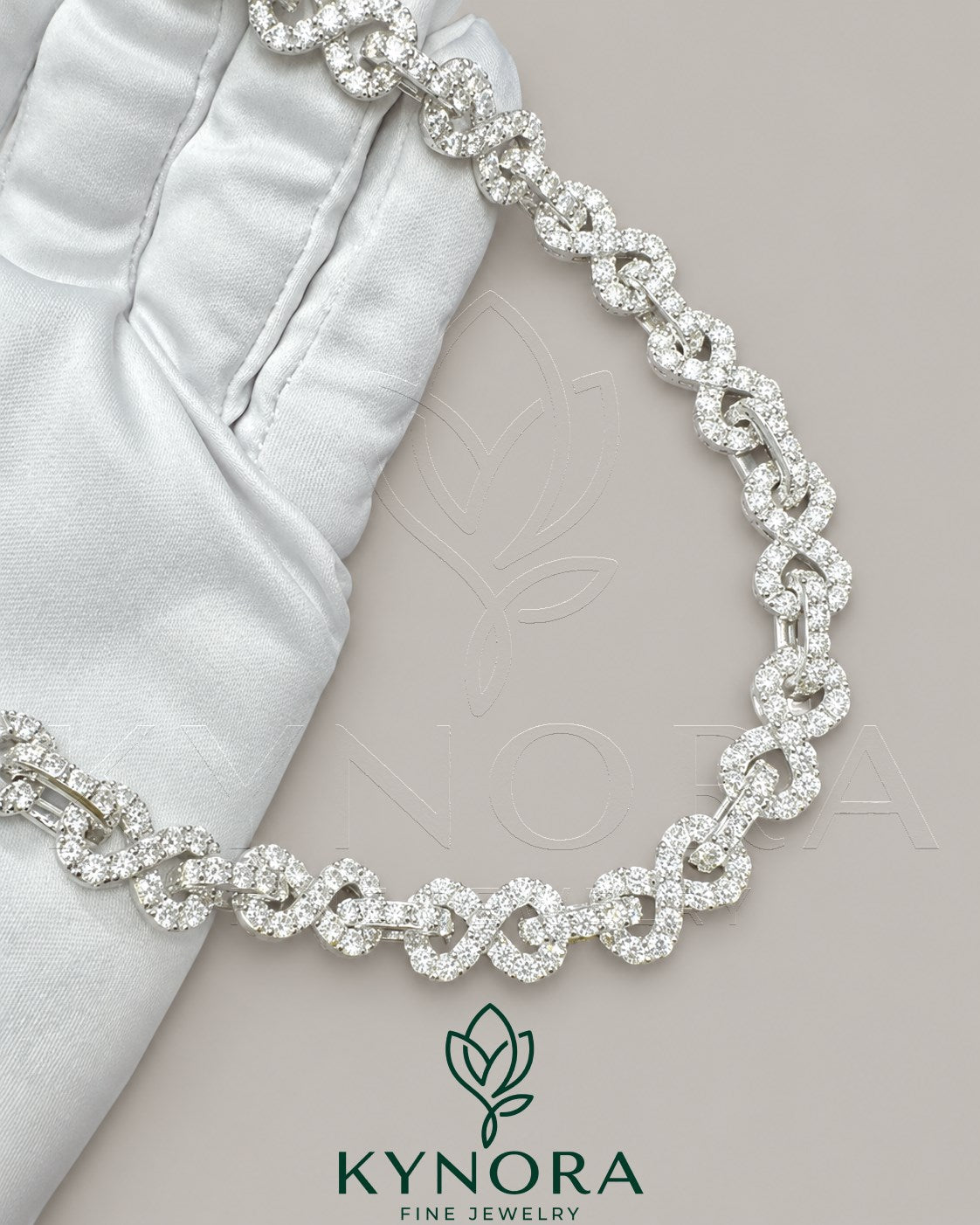 10MM VVS1 Moissanite Diamond Infinity 925 Sterling Silver Chain Custom Chain For Unisex Immagine secondaria del prodotto