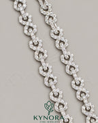 VVS1 moissanite diamond infinity pendant on 10mm sterling silver hip-hop chain, unisex jewelry by Kynora Jewels