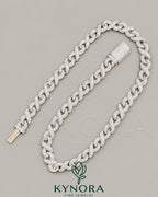 Kynora Jewels 12mm 925 silver ice-out full infinity Cuban link chain, hip-hop jewelry, shiny and bold men's chain.