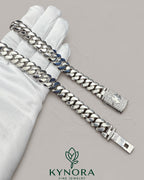 14MM customized Moissanite diamond Miami Cuban chain in 925 sterling silver, hip-hop jewelry by Kynora Jewels.