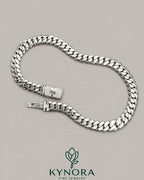 14mm customized Moissanite diamond Miami Cuban chain in sterling silver, hiphop jewelry by Kynora Jewels.