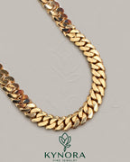 14mm customized moissanite diamond gold Miami Cuban chain, Hiphop jewelry by Kynora Jewels, 18-inch sterling silver chain
