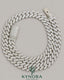 14mm VVS moissanite diamond silver white gold Cuban link chain, hiphop jewelry by Kynora Jewels featuring sterling silver.
