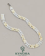 Kynora Jewels 15mm silver Moissanite Miami Cuban chain with two-tone gold finish, 18-inch Hiphop chain in sterling silver.