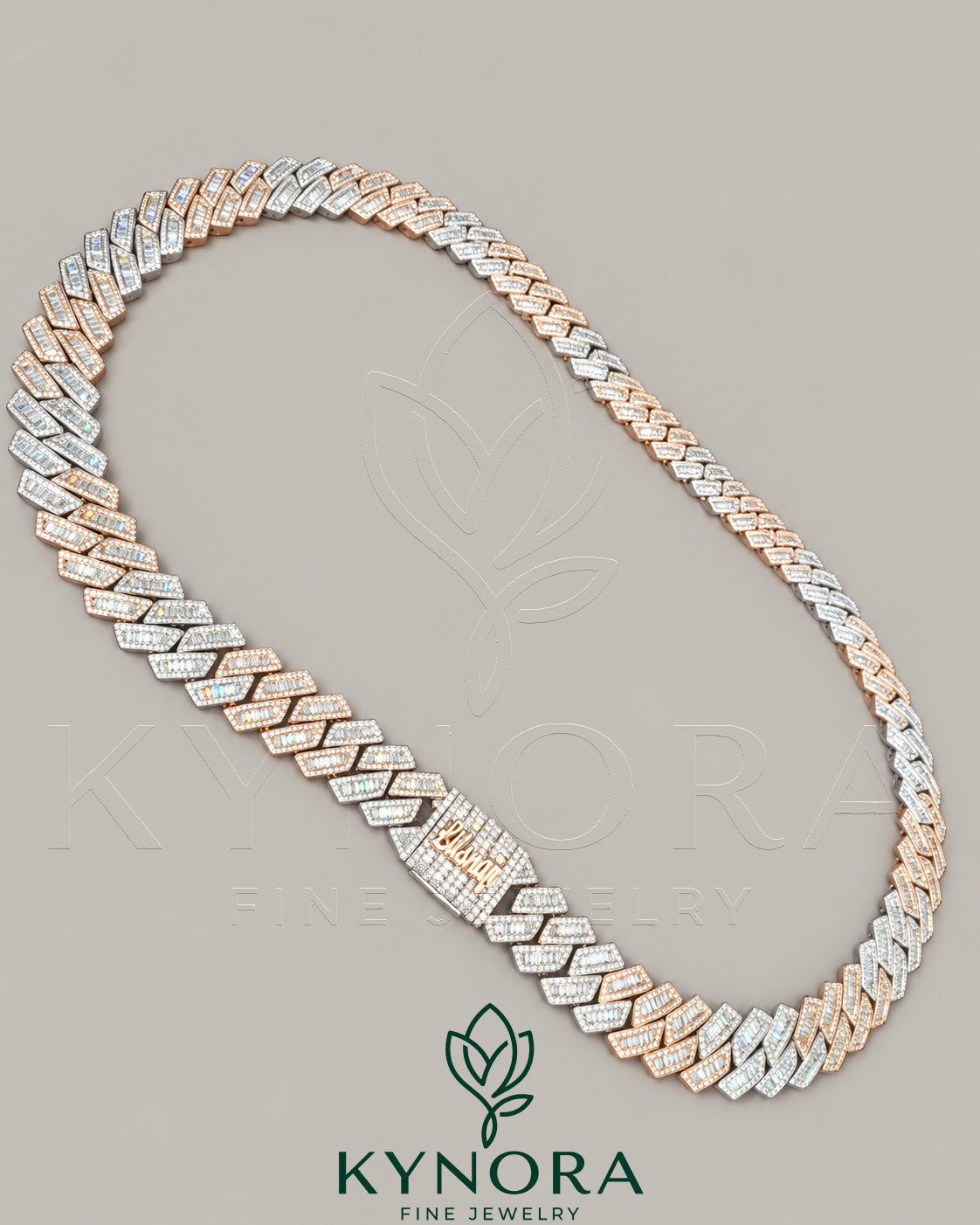 15MM VVS1 Moissanite Diamonmd Gold Plated 925 Sterling Silver Miami Chain Immagine secondaria del prodotto