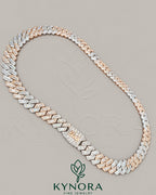 15mm VVS1 moissanite diamond gold-plated sterling silver Miami chain from Kynora Jewels, showcasing its bold hip-hop jewelry style.