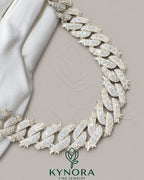 16mm VVS Moissanite Miami Cuban necklace in 925 sterling silver by Kynora Jewels, featuring a custom lock and hip-hop chain style.