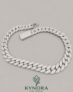 Kynora Jewels 20mm VVS1 Moissanite Miami Cuban Link Chain, hip hop style with shiny, detailed links.