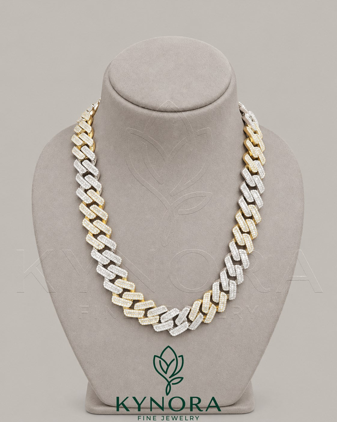 20MM VVS1 925 Sterling Silver Moissanite Baguette Miami Cuban Link Chain Secondary image