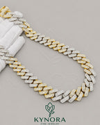 Sterling silver VVS1 moissanite baguette Miami Cuban link chain, 20mm hiphop chain by Kynora Jewels