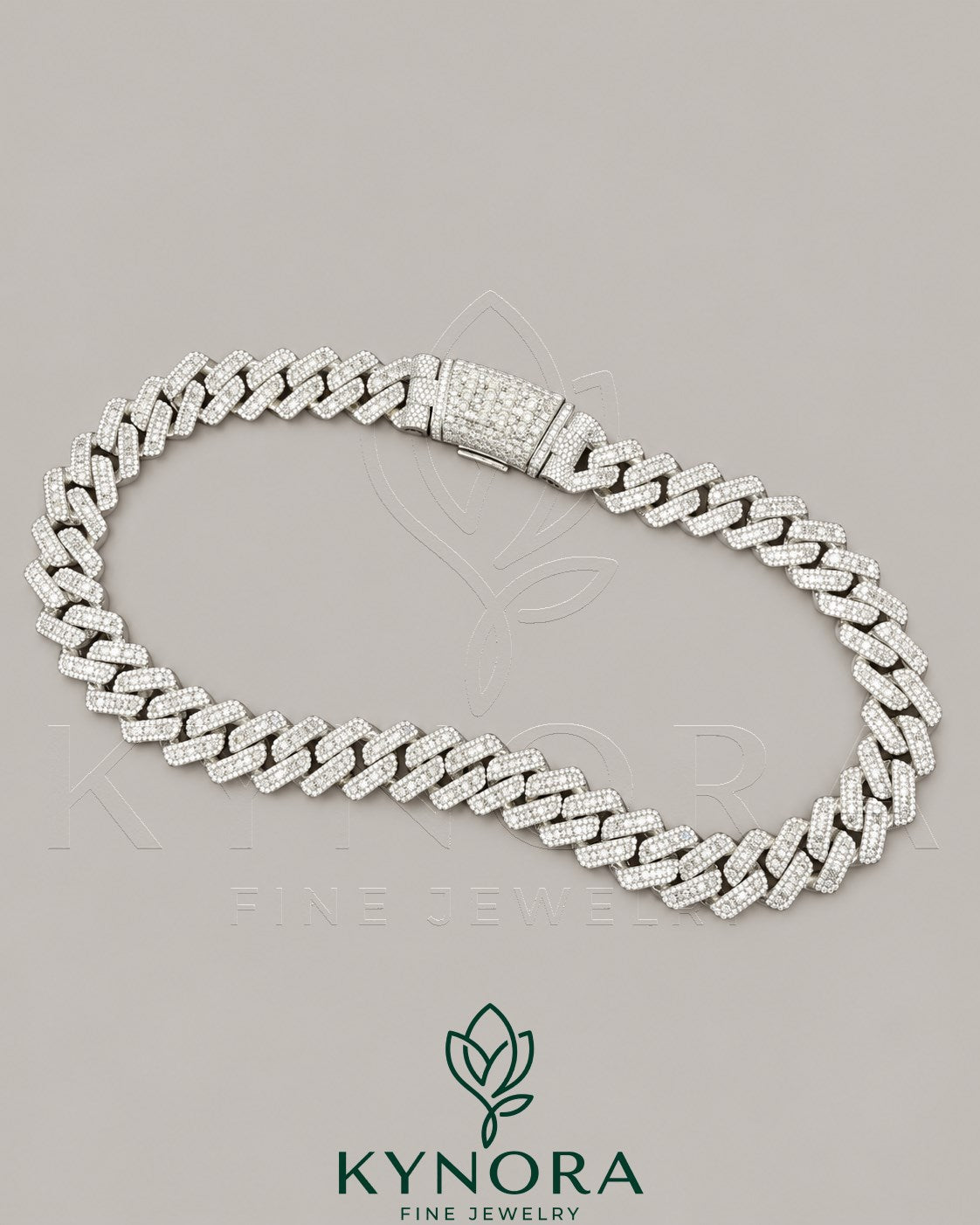 20MM VVS1 Moissanite Diamond 925 Silver Cuban Link Chain Imagen secundaria del producto