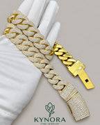 23mm VVS1 Moissanite diamond Miami Cuban link chain in sterling silver, hip-hop jewelry by Kynora Jewels