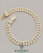 23mm VVS1 Moissanite diamond sterling silver Miami Cuban link chain for hiphop jewelry, crafted by Kynora Jewels.