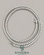 Sterling silver VVS Moissanite diamond tennis link chain, 3mm hip-hop style chain by Kynora Jewels.