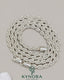 Sterling silver 4mm rope chain hip hop chain by Kynora Jewels, showing the detailed twisted rope design and clasp closure.