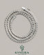 Sterling silver VVS moissanite diamond tennis chain, 4mm hip-hop jewelry for men and women, by Kynora Jewels.