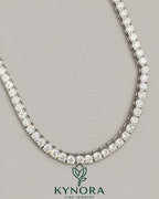 Sterling silver VVS moissanite diamond tennis chain, 4mm hiphop chain for men and women by Kynora Jewels